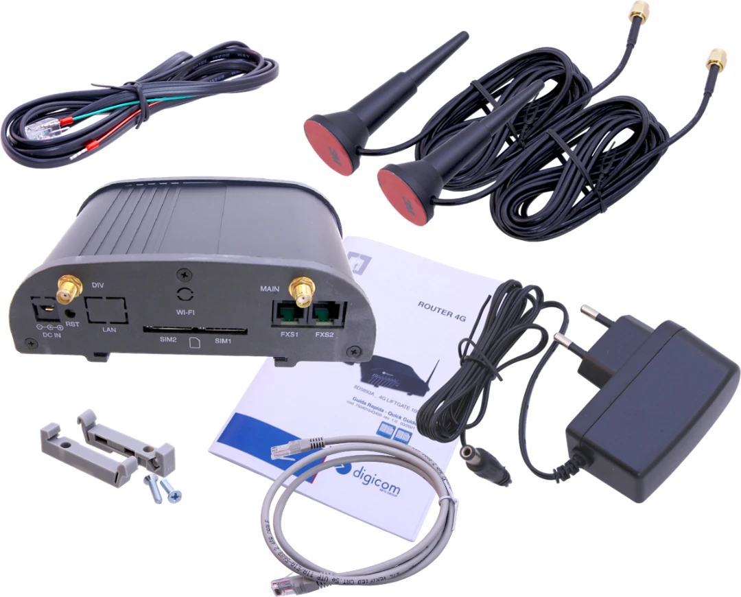 2G/3G/4G Gateway, Digicom Liftgate 1000,med backup+LAN